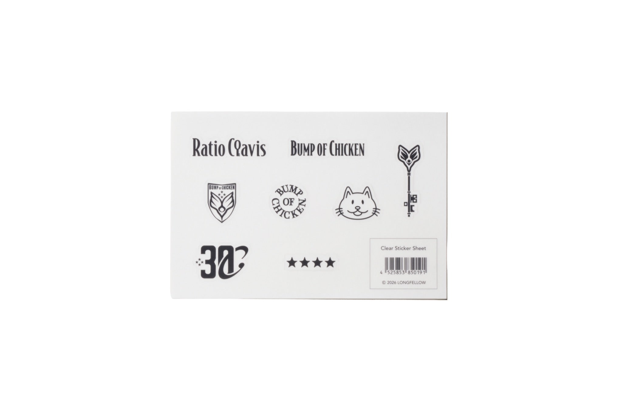 Ratio Clavis Tour Clear Sticker Sheet